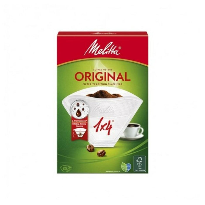 Filter Melitta 65-ME-17 Kaffeemaschine Weiß Schwarz Papier (80 uds)