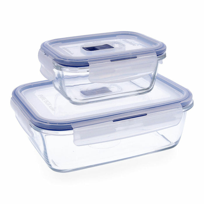 Lunchbox-Set Luminarc Pure Box Kristall zweifarbig (2 Stücke)