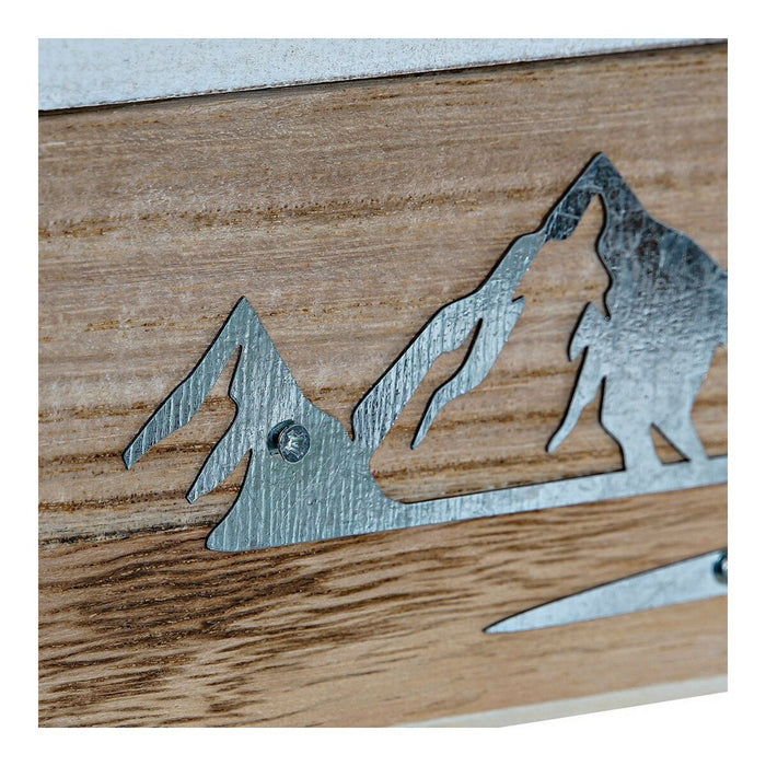 Set dekorativer Karten DKD Home Decor Holz Metall Holz MDF (2 pcs)