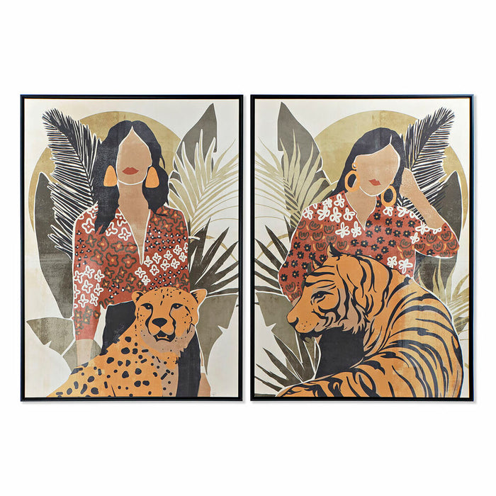 Bild DKD Home Decor Damen Tiger (2 pcs) (103.5 x 4.5 x 144 cm)