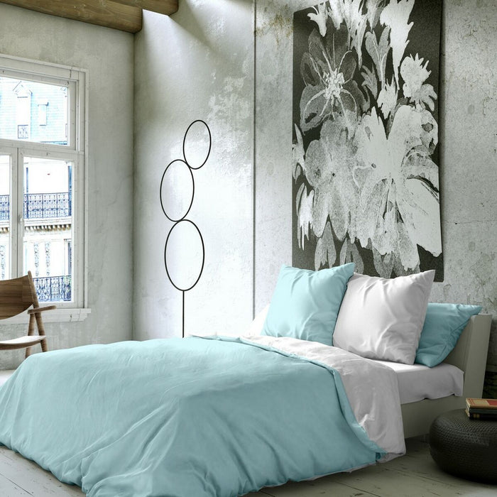 Bettdeckenbezug Naturals Blau Weiß (2 Meter breites Bett)