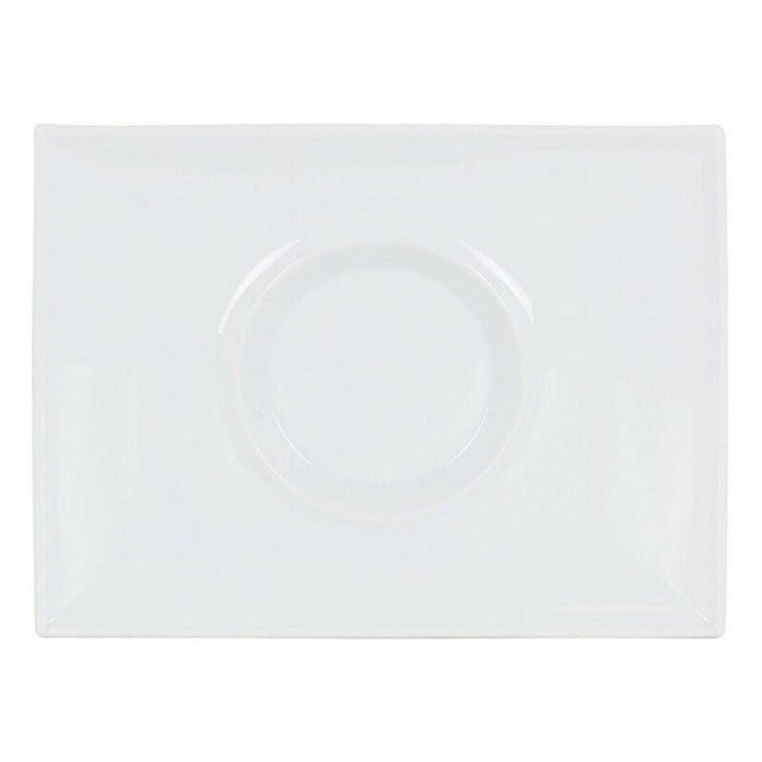 Flad plade Gourmet Porzellan Weiß (29,5 x 22 x 3 cm)