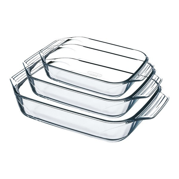 Auflaufformset für den Backofen Pyrex Durchsichtig Borosilikatglas (3 pcs)