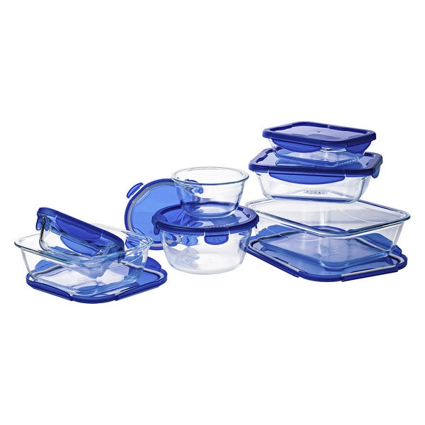 Lunchbox-Set Pyrex Cook & Go (7 pcs) Durchsichtig Borosilikatglas