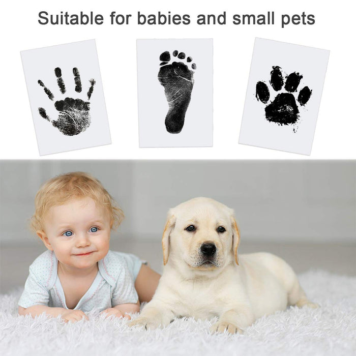 3 pcs Baby Abdruck set Nabance Baby Handabdruck und Fußabdruck Clean Touch Stempelkissen Baby Handprint Babyhaut kommt nicht mit Farbe in Berührung