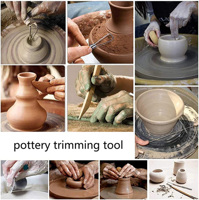 46Pcs Töpferwerkzeug Set Modellierwerkzeug Polymer Clay Werkzeug Sculpting Modellierwerkzeug Polymer-Tonwerkzeuge mit Aufbewahrungstasche für Modellbau, Schmuckherstellung, Töpfer