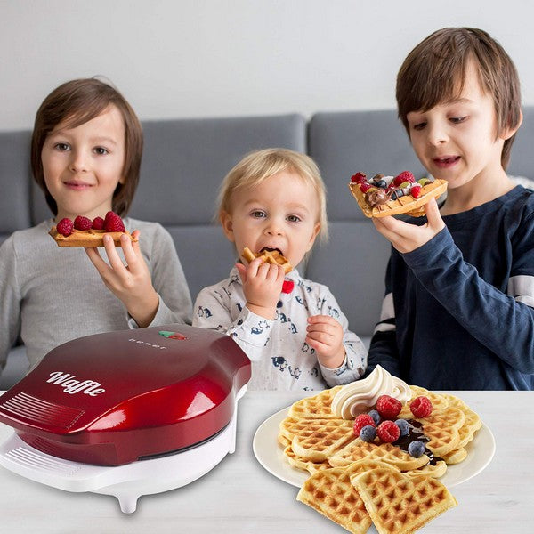 Waffeleisen 1000 W Rot/Weiß (Refurbished B)