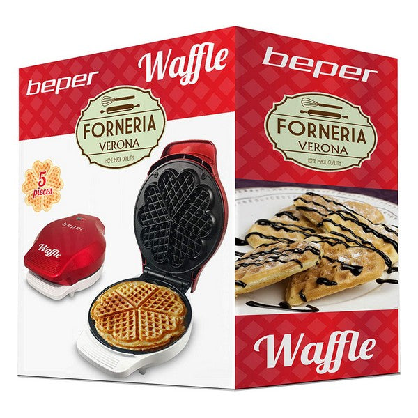 Waffeleisen 1000 W Rot/Weiß (Refurbished B)