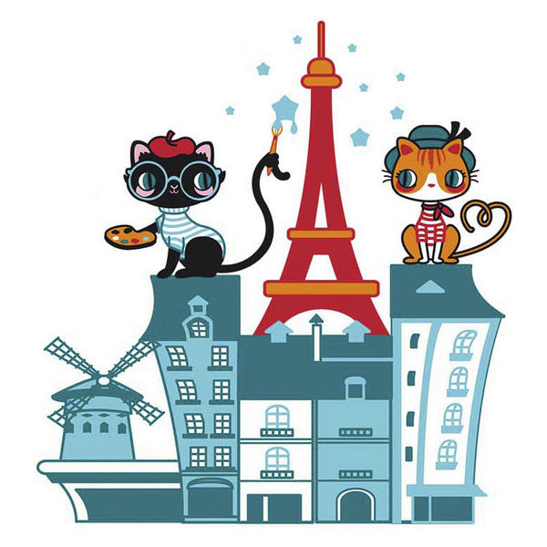 Filtertasse für Teeaufgüsse Paris Katzen Porzellan