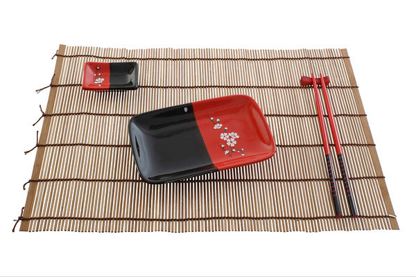 Sushi-Set Dekodonia aus Keramik Bambus (12 pcs)