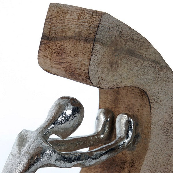 Deko-Figur Dekodonia Aluminium Mango-Holz (29 x 7 x 29 cm)