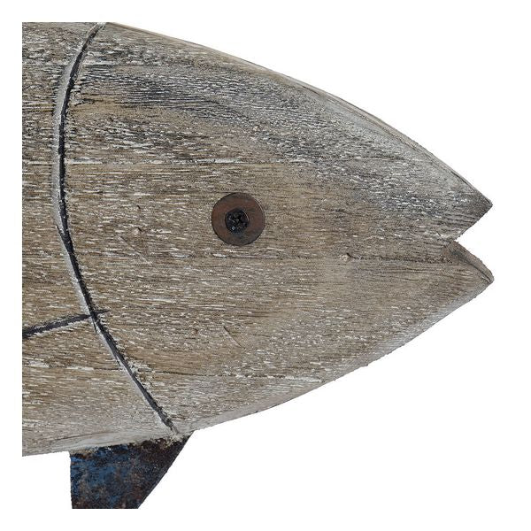 Deko-Figur Dekodonia Fisch Holz Metall (53 x 12 x 46 cm)