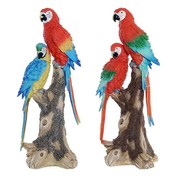 Deko-Figur Dekodonia Harz Papagei (2 pcs) (19 x 17 x 48 cm)