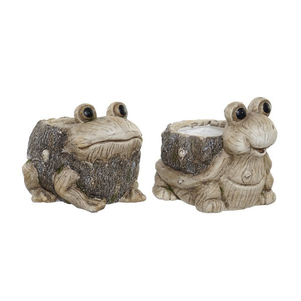 Blumentopf Dekodonia tiere Harz (2 pcs) (23 x 22 x 29 cm)