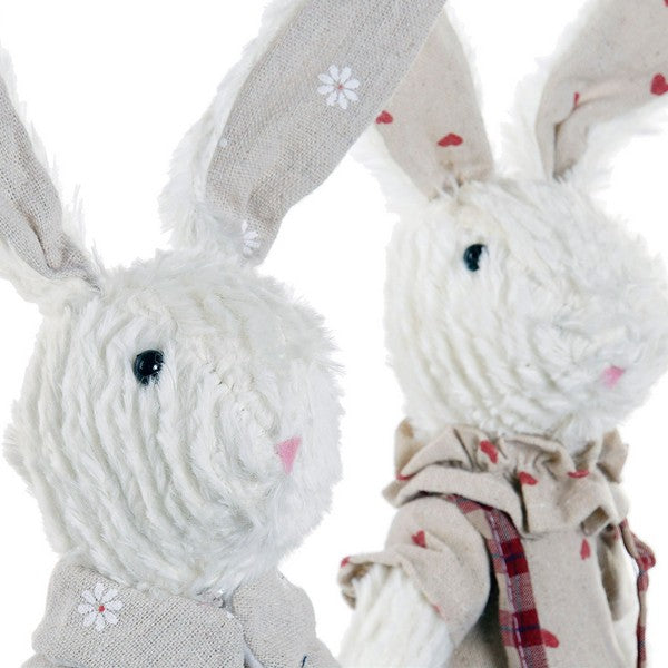 Deko-Figur Dekodonia Polyester Hase (28 x 5 x 14 cm) (2 pcs)