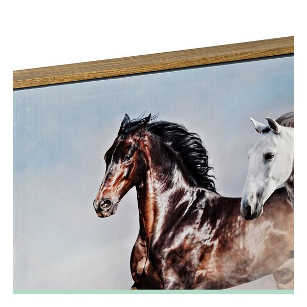 Bild DKD Home Decor Pferde Lackierung (2 pcs) (122 x 2 x 42 cm)