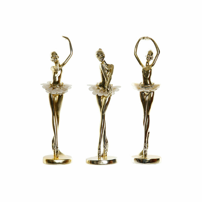 Deko-Figur DKD Home Decor Ballett-Tänzerin Harz Glam (3 pcs)