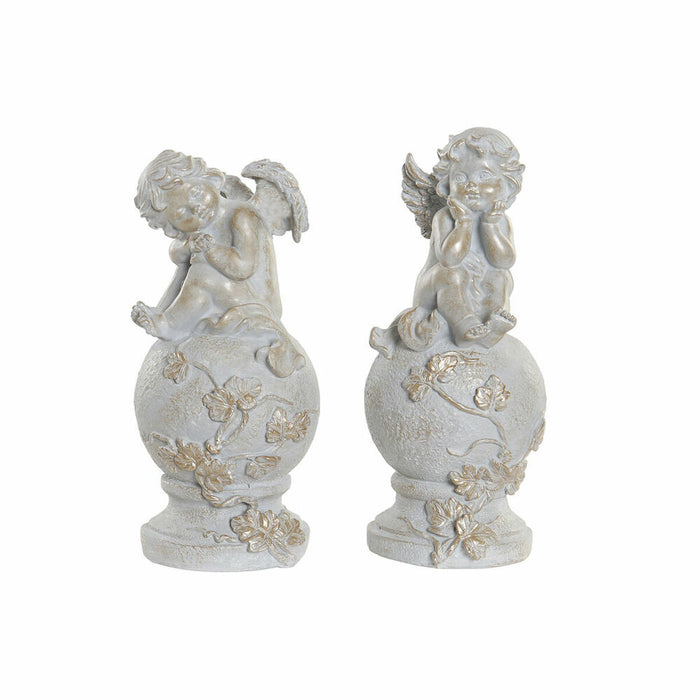 Deko-Figur DKD Home Decor Harz Engel (2 pcs)