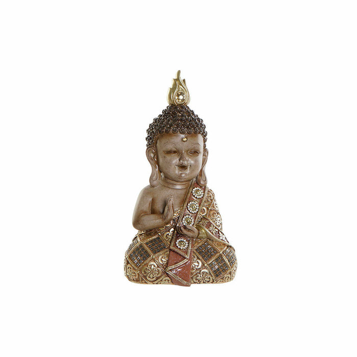 Deko-Figur DKD Home Decor Golden Braun Buddha Harz (14 x 12 x 26 cm)