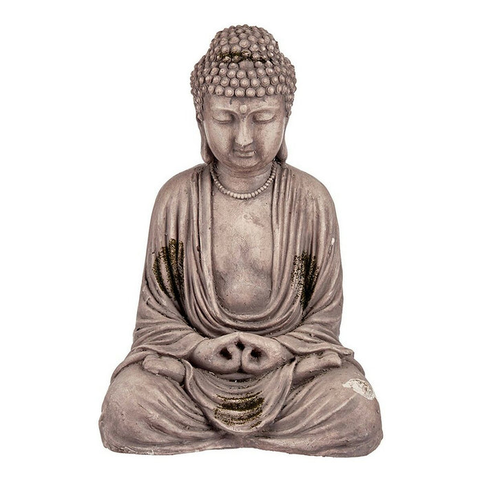 Dekorative Figur für den Garten Buddha Grau Polyesterharz (22,5 x 40,5 x 27 cm)