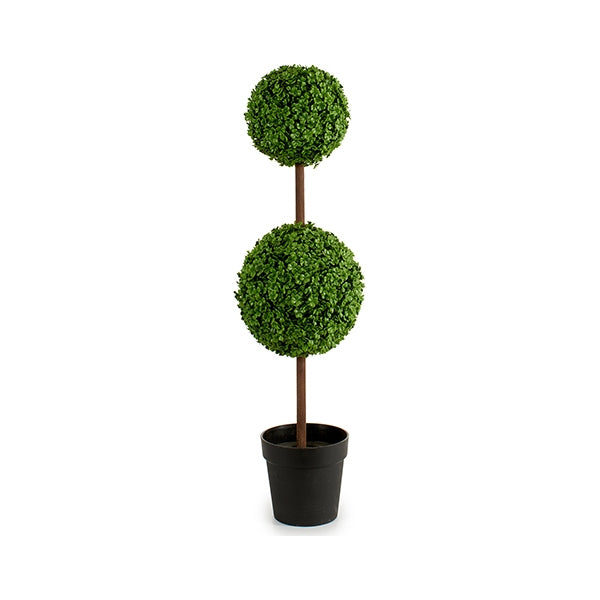 Dekorationspflanze 2 Bälle grün Kunststoff (27 x 98 x 27 cm)