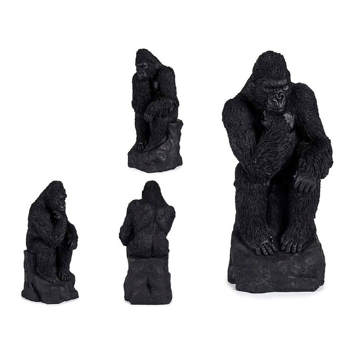 Deko-Figur Gorilla Schwarz Harz (20 x 45 x 20 cm)