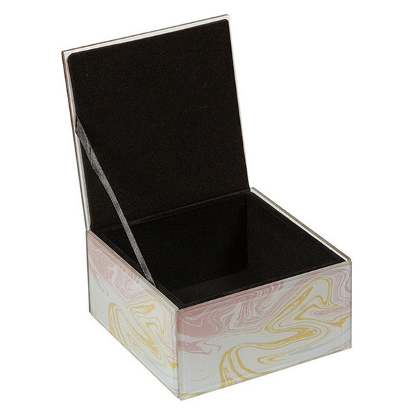 Dekorative Box Rosa Glas (12 x 12 x 7 cm)