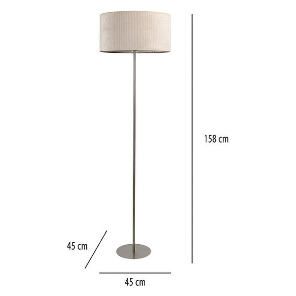 Stehlampe Beige Samt (45 x 45 x 158 cm)