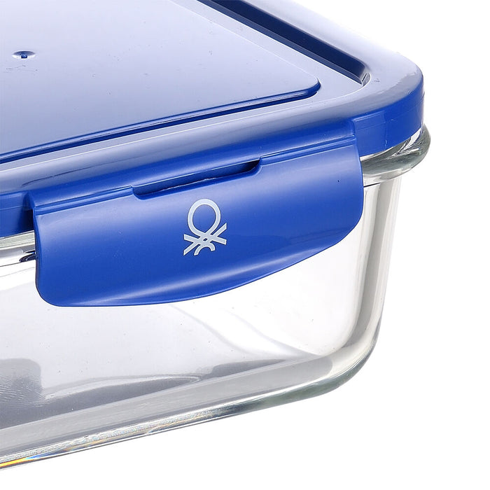 Lunchbox hermetisch Benetton Blau Kunststoff Borosilikatglas 690 ml