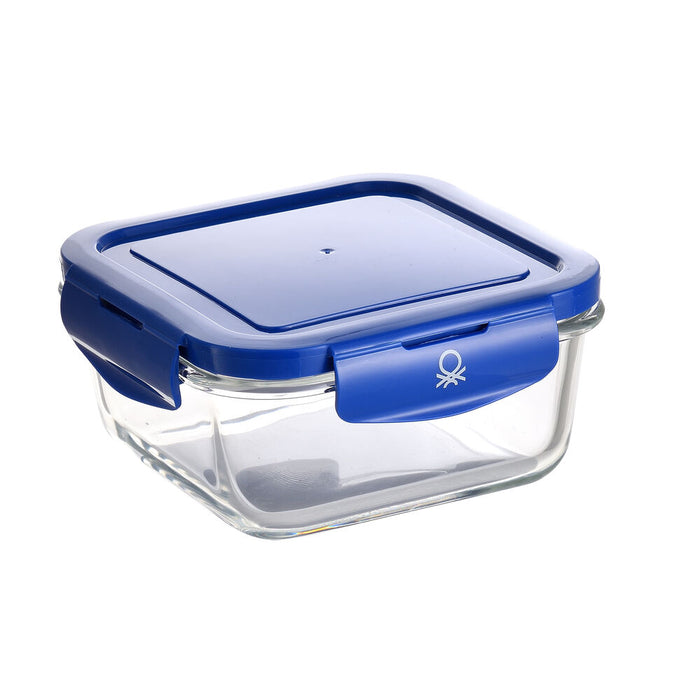 Lunchbox hermetisch Benetton Blau Kunststoff Borosilikatglas 690 ml