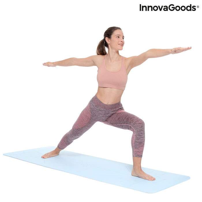 Rutschfeste Yogamatte  mit Positionierungslinien und Übungsanleitung Asamat InnovaGoods