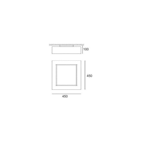 LED-Deckenleuchte Ledkia karriert (450 x 450 x 100 mm)