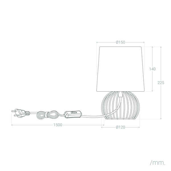 Tischlampe Ledkia Lupe Aluminium