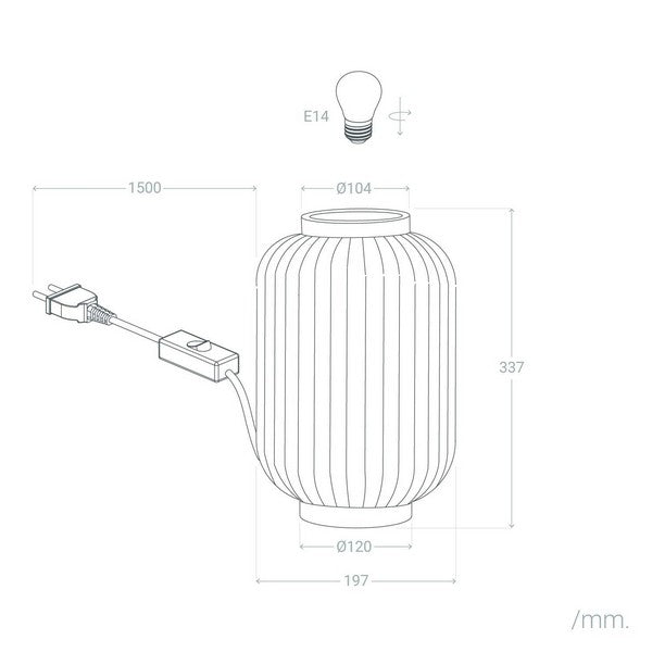 Tischlampe Ledkia Irazu Susu Weiß Porzellan E14