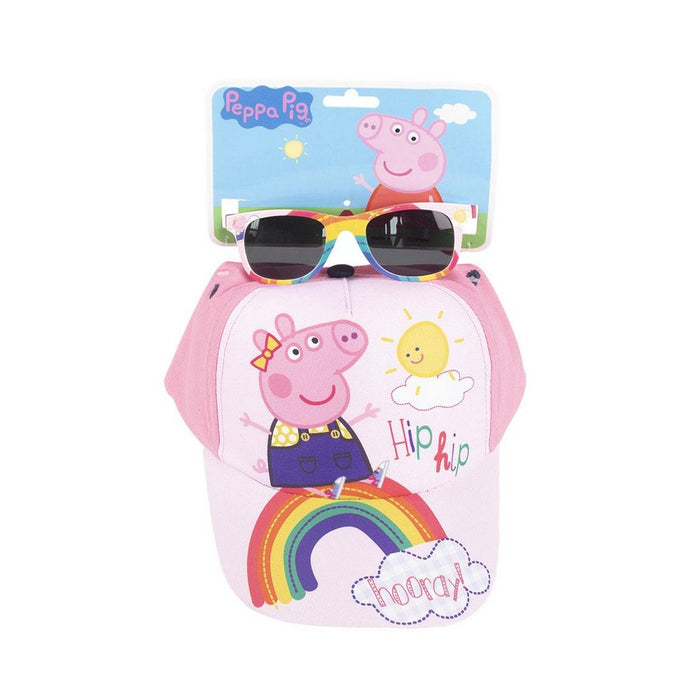 Satz Peppa Pig Sonnenbrille Rosa Kappe (2 pcs)