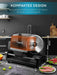 Allesschneider 200W, Brotschneidemaschine Elektrischer mit Zwei 19cm Edelstahlklingen, Wurstschneidemaschine mit Verstellbare Küchenmaschine 