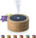 Aroma Diffuser | Bambus | Raumerfrischer | Lufterfrischer | Duftlampe mit Timer | Raumduft elektrisch kabellos | Ätherische Öle Duftöle | Wellness-Licht in 6 Farben | 100 ml