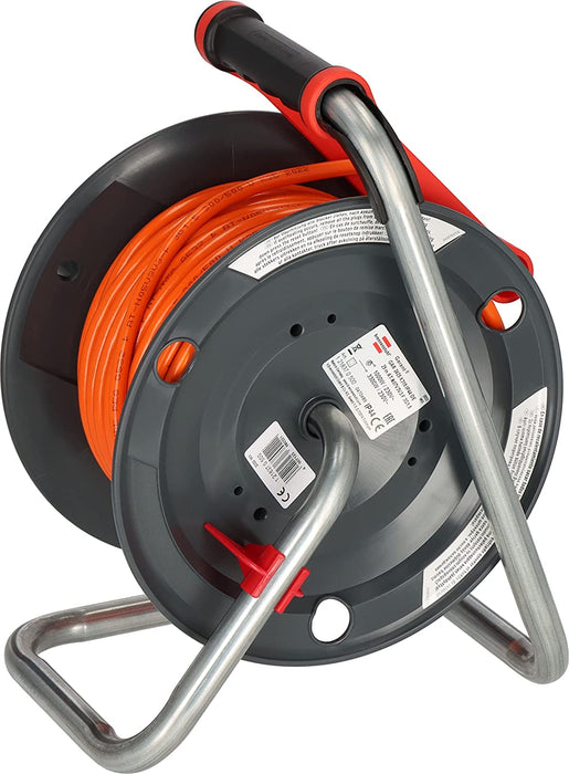 Brennenstuhl Garant IP44 Kabeltrommel (Made Kabel in Signalfarbe orange, in Einsatz kurzfristiger 25m Außenbereich) im outdoor Germany