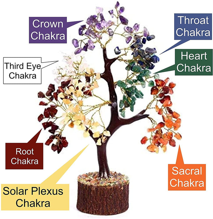 Kristallbaum | Heilung vom 7-Chakra-Kristallbaum für Reiki-Energie | Heilung durch Kristalle | Kristallbaum für Wohnzimmerdekoration | Kristallgeschenke | Baum des Lebens Geschenk | 300 Perlen