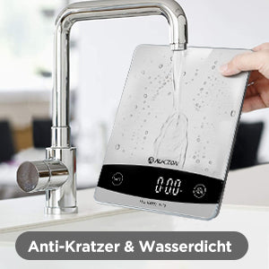 Küchenwaage Digital, AUKZON 1g Präzision/10KG Küchenwaage Digitalwaage mit Großer Gehärtetem Glas Wägefläche, LED Display