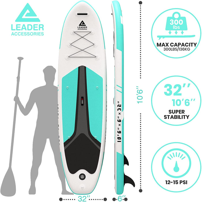 Stand Up Paddle Board - Leader Accessories All-Round SUP Board aufblasbar SUP Brett	