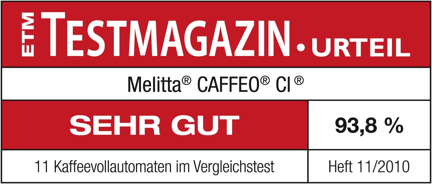 Melitta Caffeo Kaffeevollautomat | mit Milchbehälter | Zweikammern-Bohnenbehälter | One Touch Funktion | 15 Bar | Automatische Reinigungsprogramme