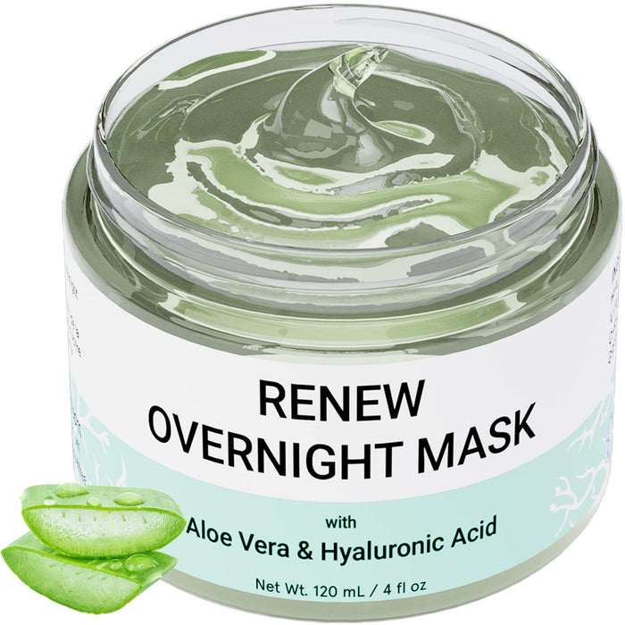 Nacht Maske Gesicht, Gesichtsmaske beauty- mit Aloe Vera und Hyaluronsäure - Formuliert in San Francisco