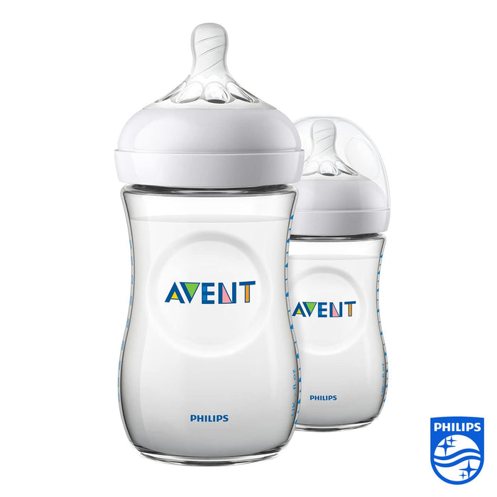 Philips Avent Natural Babyflasche mit Sauger mit langsamem Nahrungsfluss 2 Stück 