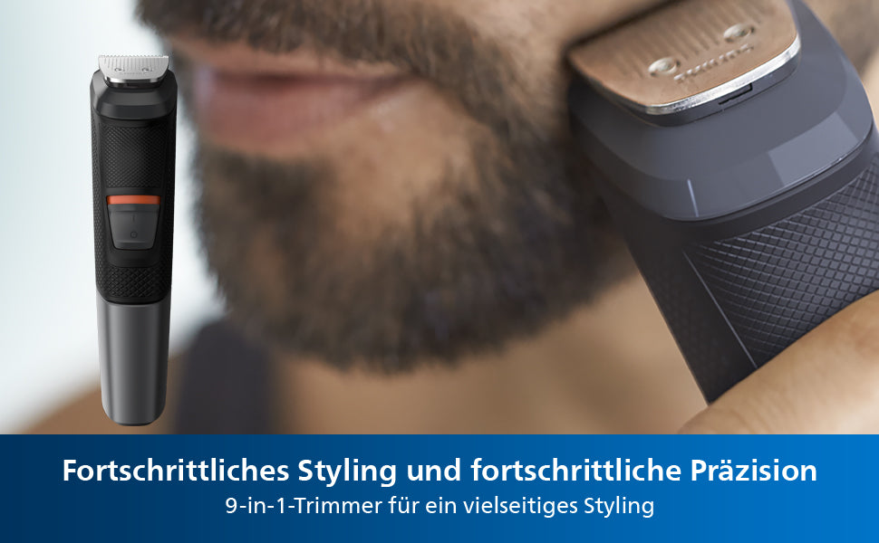 Philips Multigroom Series 5000 9-in-1, für Gesicht und Haare mit DualCut-Technologie