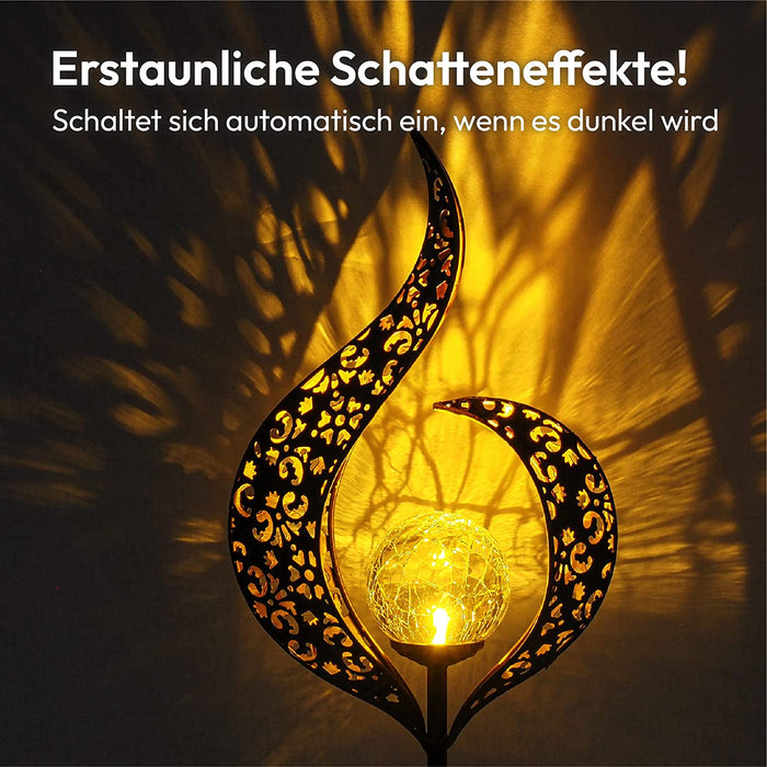 Solarlampen für außen Garten 2er Set | Wasserdichte Solar Leuchten Garten als Garten Deko draußen | LED Laternen für draußen | Gartenleuchten solar