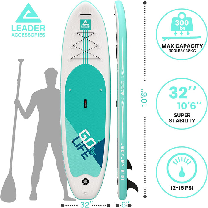 Stand Up Paddle Board - Leader Accessories All-Round SUP Board aufblasbar SUP Brett 