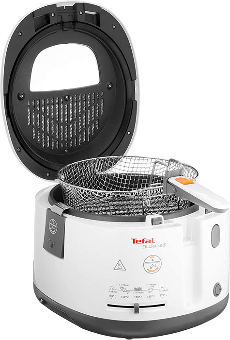 Tefal Fritteuse Filtra One | 1.900 W | Kapazität 1,2 Kg | Clean-Oil-System | Auffangsieb für Frittierreste | Wärmeisoliert | Spülmaschinenfest 