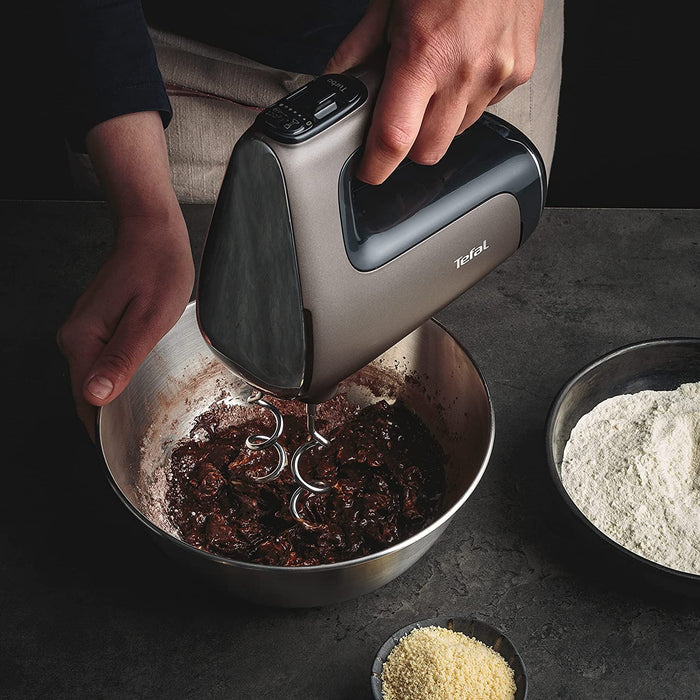 Tefal Power Mix Silence Handmixer | 600 Watt | variabler Geschwindigkeitsregler | Turbo- und Auswurf-Funktion | extrem leiser Motor 