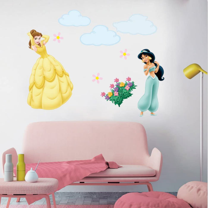 Wandtattoo Prinzessin Kinderzimmer Mädchen Wandsticker Wandaufkleber Entfernbarer Wanddekoration für Babyzimmer Wohnzimmer Schlafzimmer